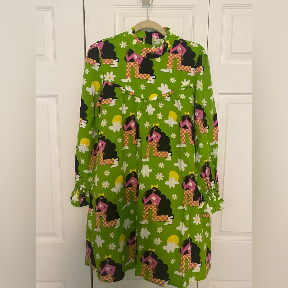 Nooworks Checkered Ladies Stevie Dress 💚🌼🤍